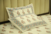 Hand Block Printed Bed Cover- mid-size floral boota