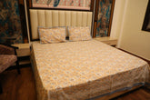 Hand Block Printed Floral Cotton Bed Cover