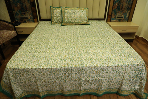 Hand Block Printed Bed Cover- “Where Nature Lives in Every Thread