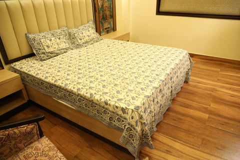 Hand Block Printed Bed Cover- Serenity for Your Space