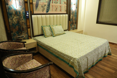 Hand Block Printed Bed Cover- “Where Nature Lives in Every Thread