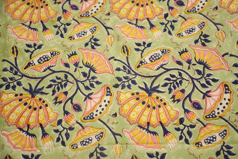Hand Block Printed Bed Cover  - A Garden Made by Hands