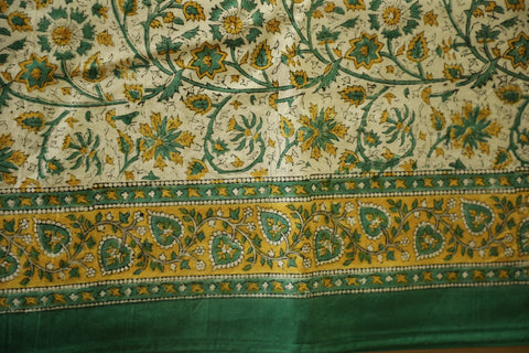 Hand Block Printed Bed Cover- “Where Nature Lives in Every Thread